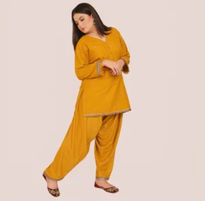 Embroidered Dhanak Suit (2)