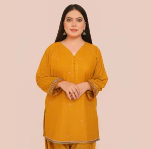 Embroidered Dhanak Suit (2)