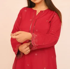 Embroided Dhanak suite - Image 2
