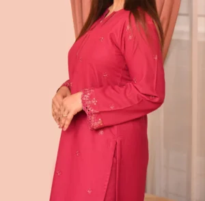 Embroided Dhanak suite - Image 4