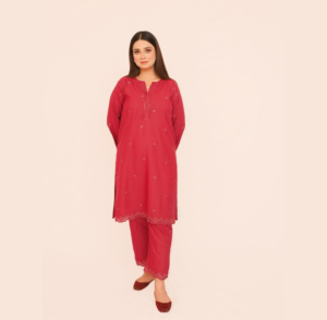 Embroided Dhanak suite